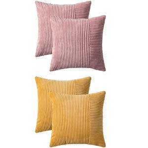 REGALWOVEN 4 Pcs Modern Strip Decorative Throw Pillow Covers for Couch Bed Living Room - 1 of 4