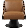 Meridian Furniture,Millwin Vegan Leather Swivel Accent Chair - 3 of 4