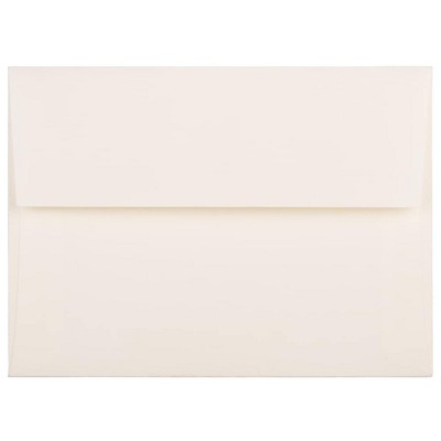 JAM Paper A6 Strathmore Invitation Envelopes 4.75 x 6.5 Natural White Linen 74083