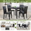 5-Piece Dining Set with Square Kitchen Table and 4 Upholstered Chairs - 3 of 4