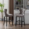WestinTrends 29" Tufted Velvet Counter Stool - 2 of 4