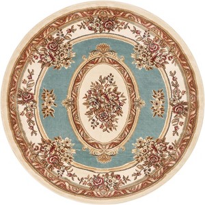 Well Woven Pastoral Medallion French European Floral Formal Traditional Modern Classic Thick Soft Area Rug - 1 of 4