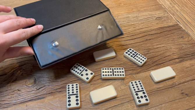 WE Games Double Twelve Dominoes - Ivory Colored Tiles, Thick Size, 2 of 10, play video