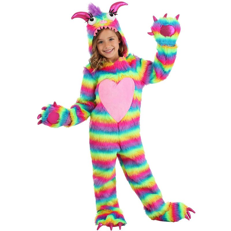 HalloweenCostumes.com Rainbow Monster Costume for Toddlers., 1 of 8