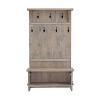70" Castleton Mango Wood Hall Tree Driftwood - Alaterre Furniture - 3 of 4