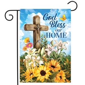 Briarwood Lane Summer Garden Flag 12x18 For Outdoor God Bless Our Home For Summer Garden Flag Flags For Outside - 1 of 4