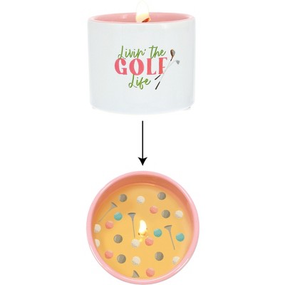 Pavilion Gift Company - Golf Life - 8 oz 100% Soy Wax Reveal, Single Wick Candle Scent: Tranquility - Flame Candles