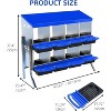 Chicken Nesting Boxes,Metal Chicken Laying Box with with Removable Trays and Roll Out Egg Collection for Chicken Coop,with Metal Bracket - 3 of 4