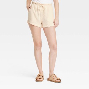 Women's High-Rise Gauze Tie-Waist Pull-On Shorts - Universal Thread™ - 1 of 3
