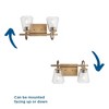 Progress Lighting Martenne 2-Light Vanity Aged Bronze Wall Light with Seeded Glass Shades - 3 of 3