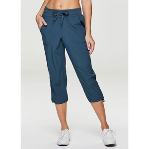 RBX Active Women's Relaxed Lightweight Woven Cargo Capri Pant - 1 of 4