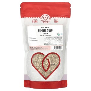 Pure Indian Foods Organic Fennel Seed, Whole, 8 oz (226 g) - 1 of 2