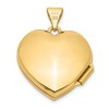 Black Bow Jewelry 14k Yellow Gold 18mm Double Design Heart Shaped Locket - 3 of 4