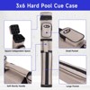 GSE 3x6 Square Hard Pool Cue Case, Billiard Stick Carrying Case for 3 Sticks, Billiard Cue Cases - 4 of 4