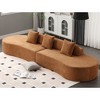 GDFStudio Xevor 130.5" Modern 4-Seater Terrycloth Upholstered Curved Sofa with 3 Pillows - 2 of 4