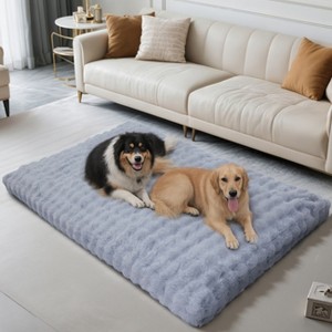 Artloge Plush Pet Bed Washable Dog Mat Crate Bed Anti-Slip Kennel Mattress Deluxe Sleeping Mat for Puppy & Large Dogs with Removable Cover - 1 of 4