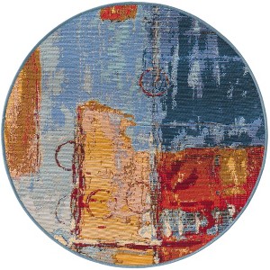 Unique Loom    Outdoor Modern Baja Area Rug - 1 of 4
