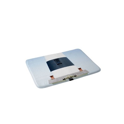 Ann Hudec Lighthouse Memory Foam Bath Mat Blue - Deny Designs