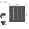 DSVIMOY 12" Patio Deck Tiles, 44pcs DIY Module Interlocking Decking Tiles, Floor Tile for Porch Poolside, Balcony, Grey, 12"*12"*0.8" - 3 of 4