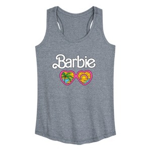 Women's - Barbie - Sunset & Palm Tree Views Graphic Racerback Tank - 1 of 4