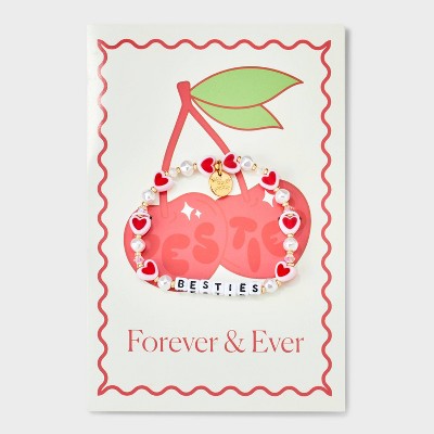 Little Words Project Besties - Forever & Ever Card and Beaded Bracelet Set 2pc