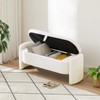 CAVINAS Lamb Fleece Storage Ottoman Bench with Storage Compartment,Upholstered Storage Ottoman,Storage Benches for Living Room,Bedroom - 2 of 4