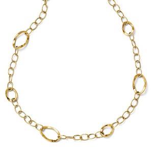 Black Bow Jewelry 14k Yellow Gold Italian 10mm Open Link Necklace, 16-18 Inch - 1 of 4