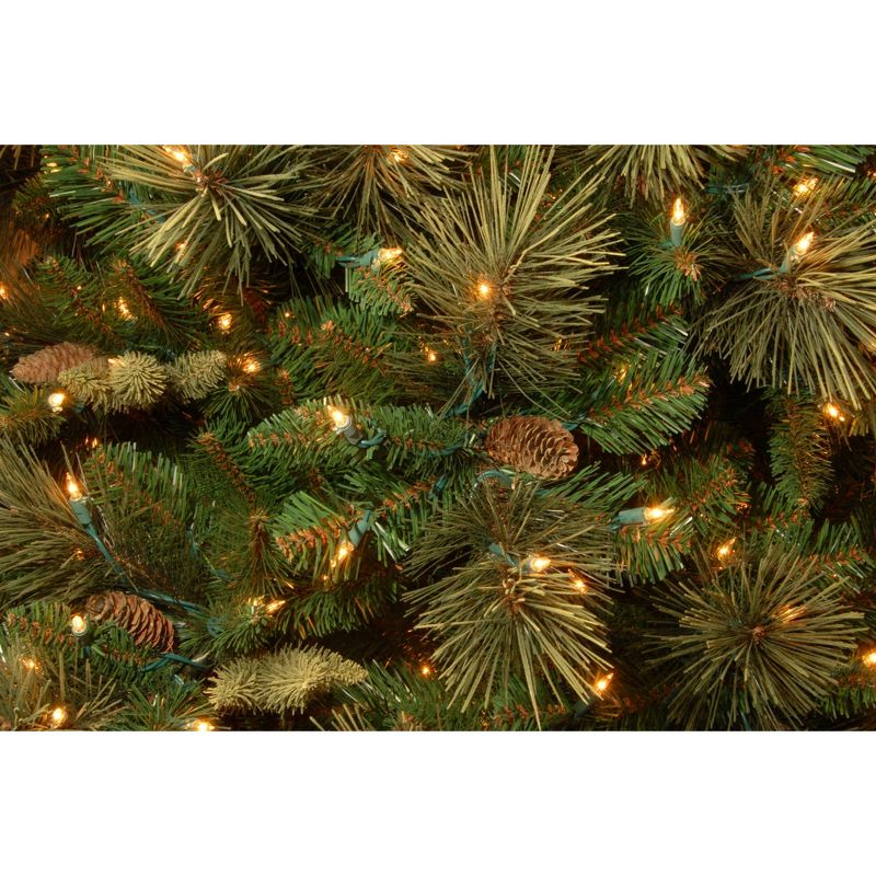 7ft National Christmas Tree Company Pre-Lit Carolina Pine Full Artificial Christmas Tree with 700 Clear Lights, 4 of 6