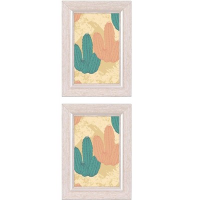REGALWOVEN Gallery Wall Mounting or Tabletop Display Distressed Wood Grain Photo Frame 2 Pcs