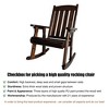 Fortune Candy 1 Person Wooden Rocking Chair with Comfortable Backrest Inclination, High Backrest and Deep Contoured Seat - 3 of 4