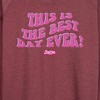 Women's - Barbie - Best Day Ever Lightweight French Terry Wide Neck Long Sleeve Shirt - 2 of 4