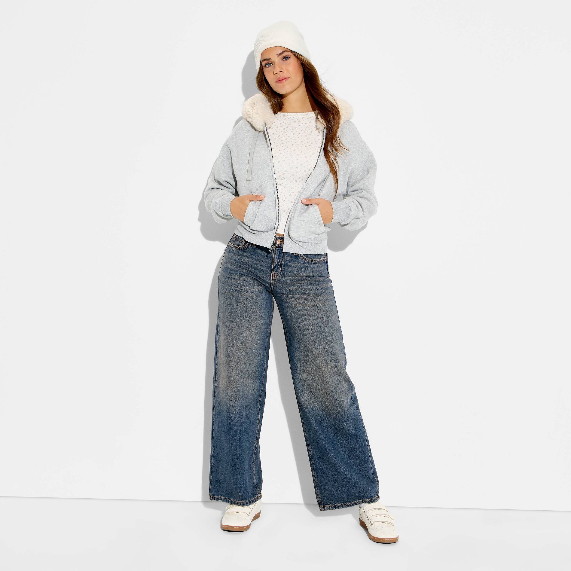 Women's Low-Rise Baggy Jeans - Wild Fable™