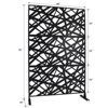 DSVIMOY Outdoor & Indoor Privacy Screen, Freestanding Decorative Privacy Screen for Deck Balcony Patio, Black, 48"*76"*16" - 3 of 4
