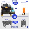 RISOKEYS 450 LBS Capacity Double Decker Folding Wagon Cart with 4 All-Terrain Wheels & Extended Shelf for Camping,Beach,Shopping,Outdoor - 4 of 4