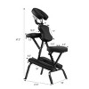 Costway Portable PU Leather Pad Travel Massage Tattoo Spa Chair w/ Carrying Bag - 2 of 4