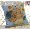 Signare USA Van Gogh Sunflowers Pillowcase/Cushion Cover 18x18 Inch - 3 of 4