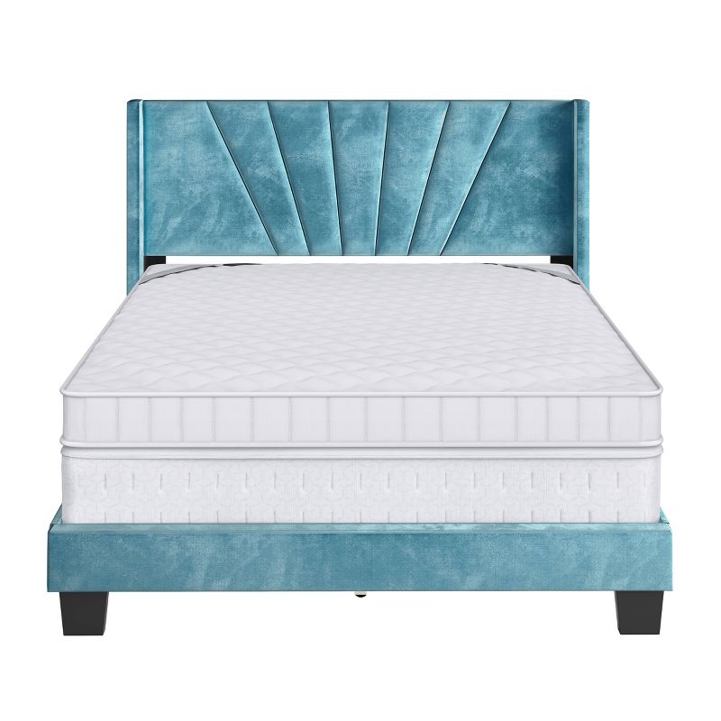  Ariana Velvet Upholstered Platform Bed Frame - Eco Dream, 4 of 9