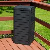 Sunnydaze Outdoor Trash Can - Polypropylene Resin - 3 of 4