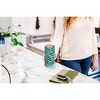 Elanze Designs 20 oz Stainless Steel On the Go Insulated Travel Tumbler With Push Top Lid, Forest Green Zebra Print Sky Blue - 4 of 4