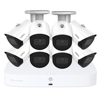 Lorex Fusion NVR with 8 IP Bullet Cameras - 4K 16-Channel 2TB Wired System