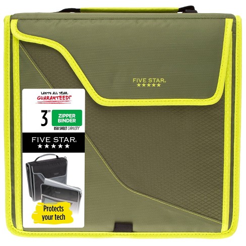 Five Star 2 Zipper Binders + File Folders, Zipper Binders