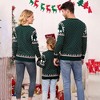 Couples Christmas Sweater Crew Neck Reindeer Snowflakes Knitted Pullover for Women Men - 4 of 4