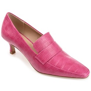 Journee Collection Womens Celina Kitten Heel Loafer Square Toe Pumps - 1 of 4