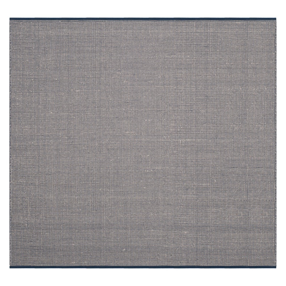 4'x4' Polka Dots Woven Square Area Rug Ivory/Navy - Safavieh