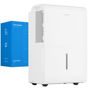 hOmeLabs 50 Pint Wi-Fi Dehumidifier for up to 7,000 Sq Ft Rooms (MAX 120 Pint at 95°F, 90% RH) – Humidity Control for Large Rooms and Basements - 1 of 4
