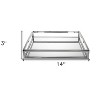HomeRoots 14" White and Silver Square Metal Serving Tray - 3 of 4
