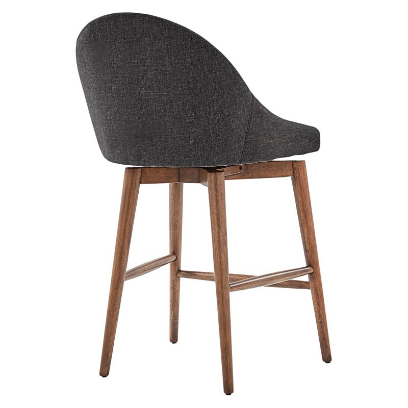 Set of 2 24" Conrad Walnut Danish Modern Swivel Counter Chair - Inspire Q, 5 of 7