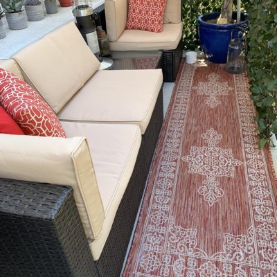 2x3'7 Cleora Outdoor Rug Gray/aqua - Safavieh : Target