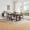 Solid Wood Farmhouse Dining Chairs Set of 4,Upholstered Ladder Back Armless Chairs for Kitchen & Dining Room–The Pop Home - 3 of 4