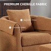 NicBex 360° Swivel Accent Chair with Ottoman Set,Chenille Barrel Armchair with Removable Back Pillow,2 Armrest Covers for Living Room,Bedroom - 3 of 4